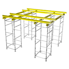 Опалубка перекрытия на объемных стойках