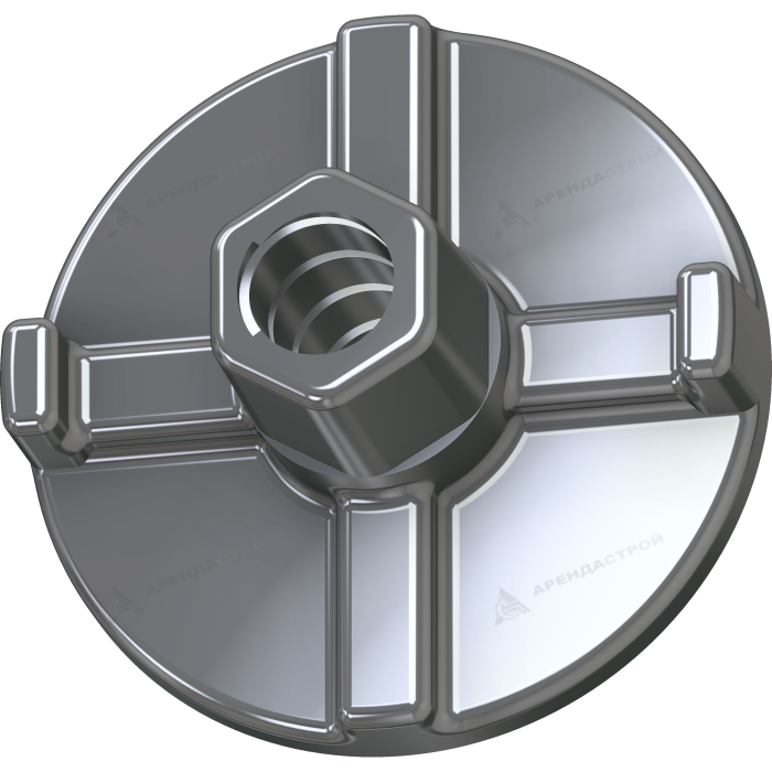 Гайка на тяж винтовой Д90 2-х рожк.